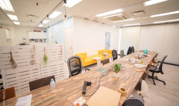 カフェスペース全景